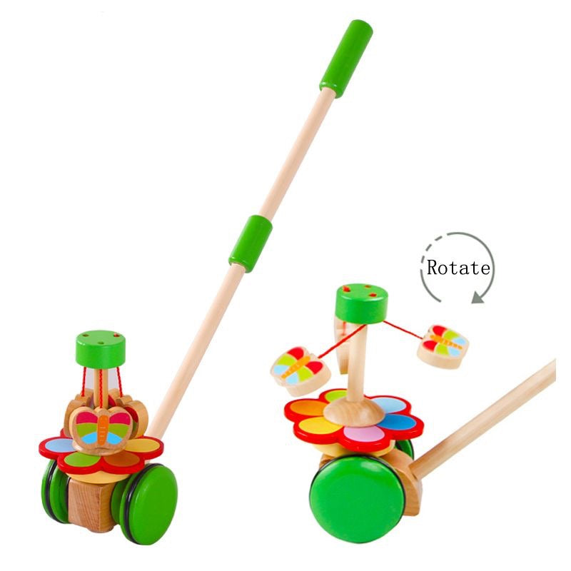 Wooden push and pull walking toy