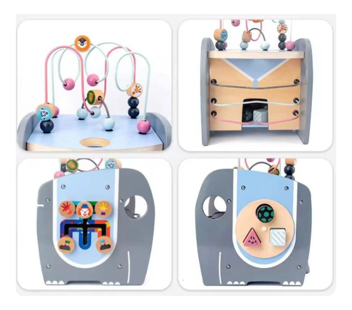 Wooden activity cube