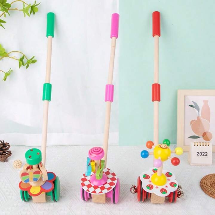 Wooden push and pull walking toy