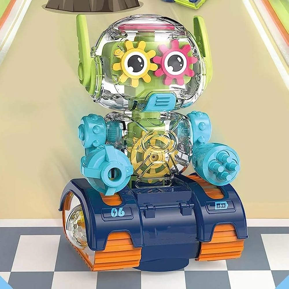 Transparent Gear Robot Toy
