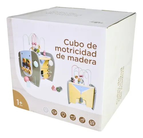 Wooden activity cube