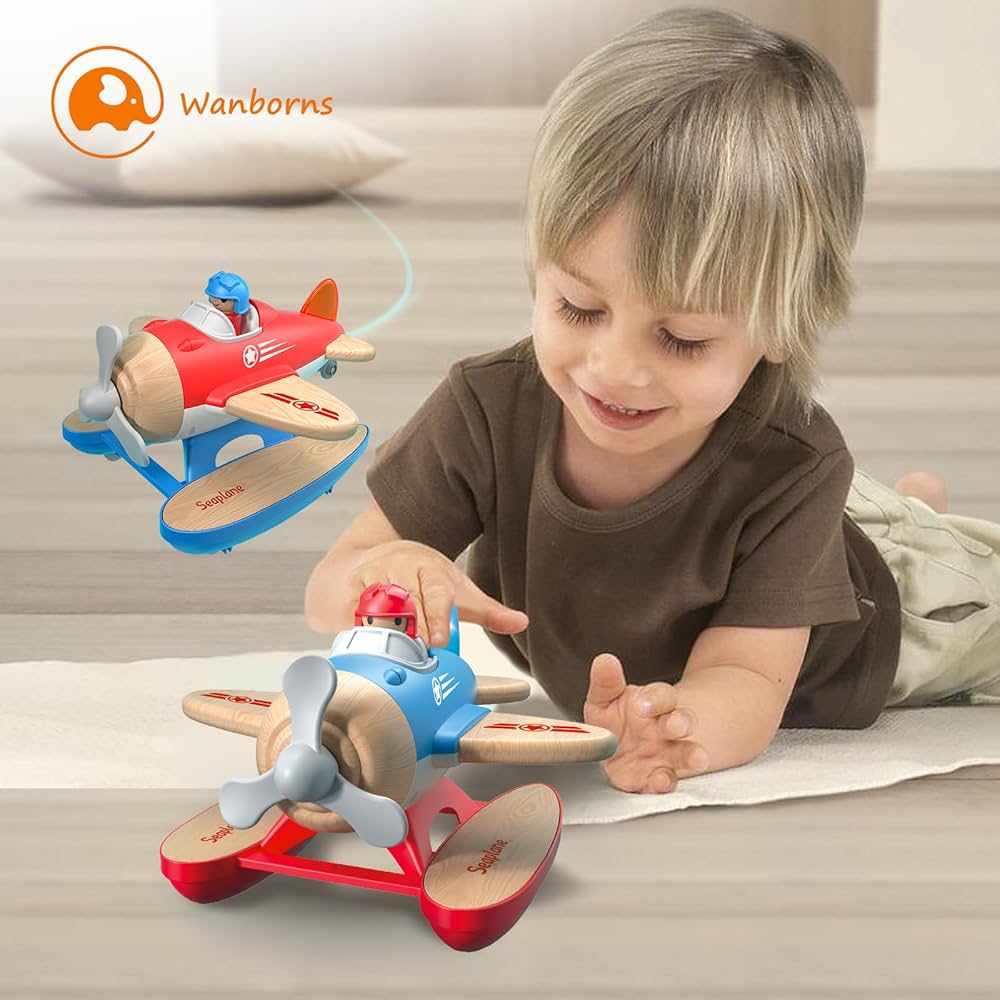 Wanborns Light Music Wooden Slided Seaplane