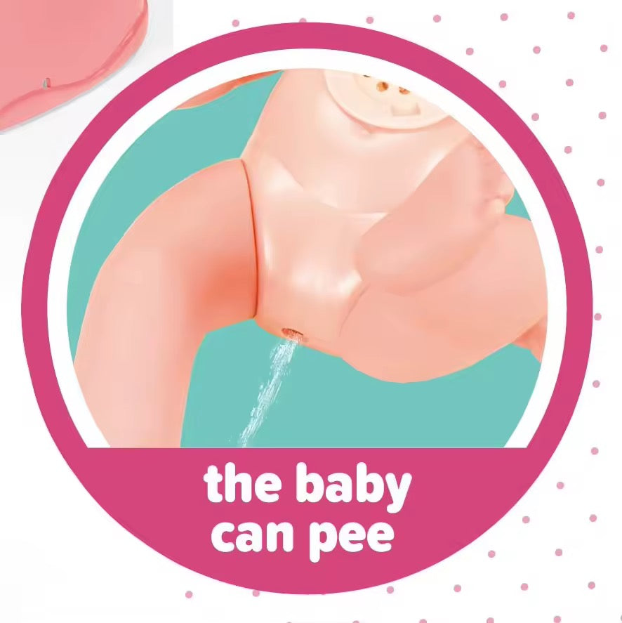 Interactive Bathtime Doll Playset with Toilet