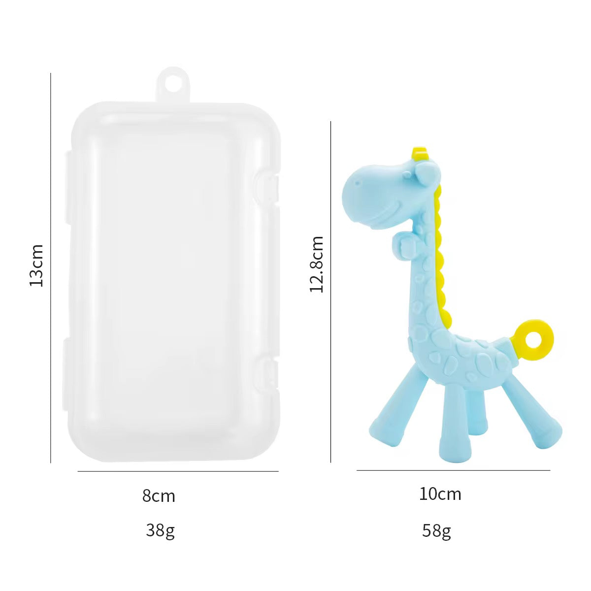 Giraffe silicone teether