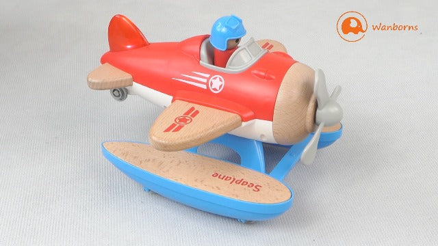 Wanborns Light Music Wooden Slided Seaplane