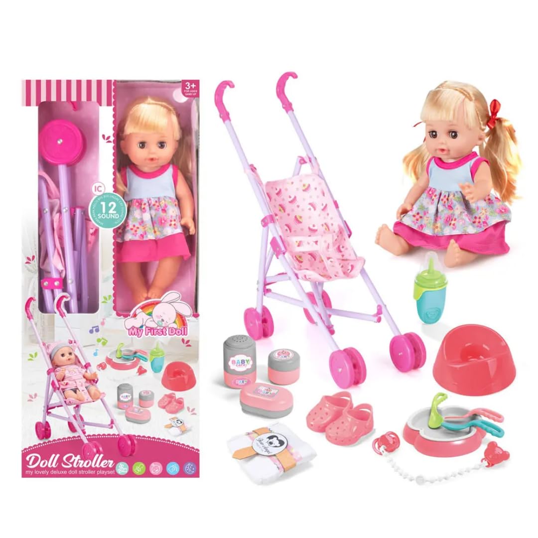 Baby Doll Stroller Playset